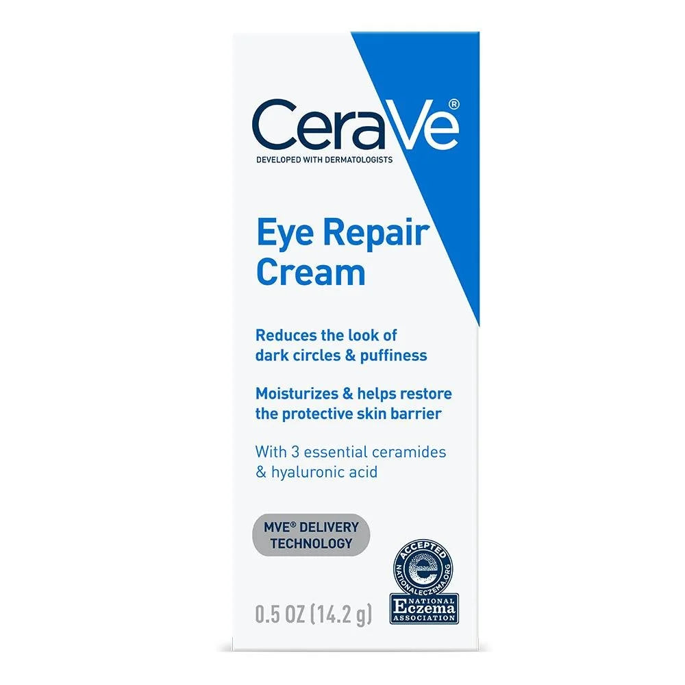 Cerave Eye Repair Cream Delicate Skin Barrier Replenish Ceramides; 0.5oz
