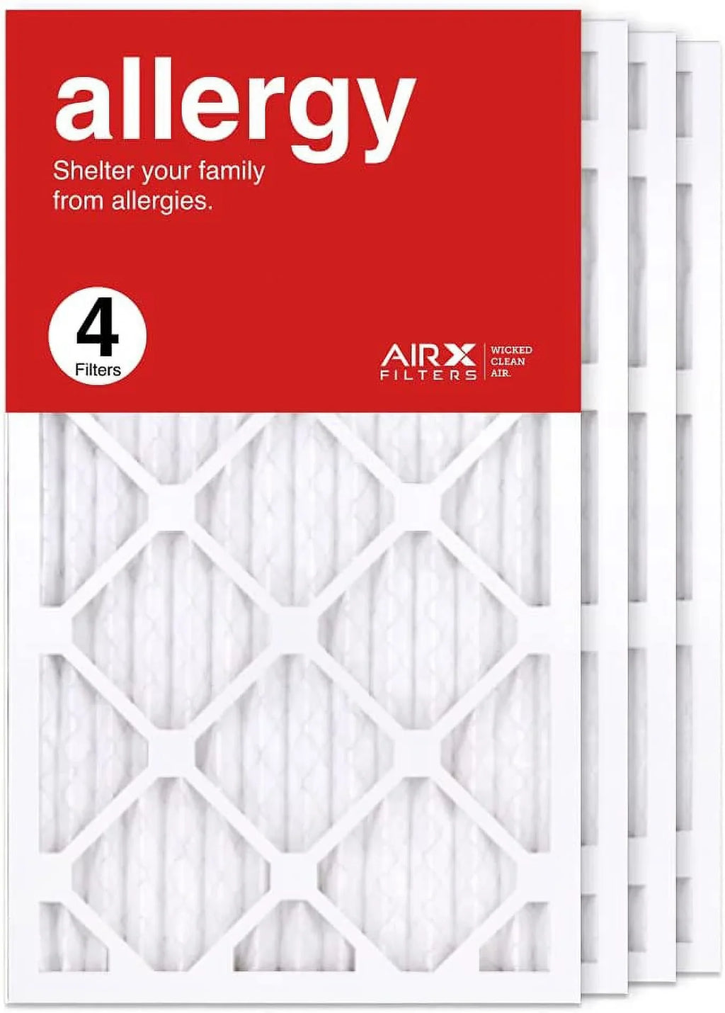 14x25x1 AIRx ALLERGY Air Filter; 4-Pack