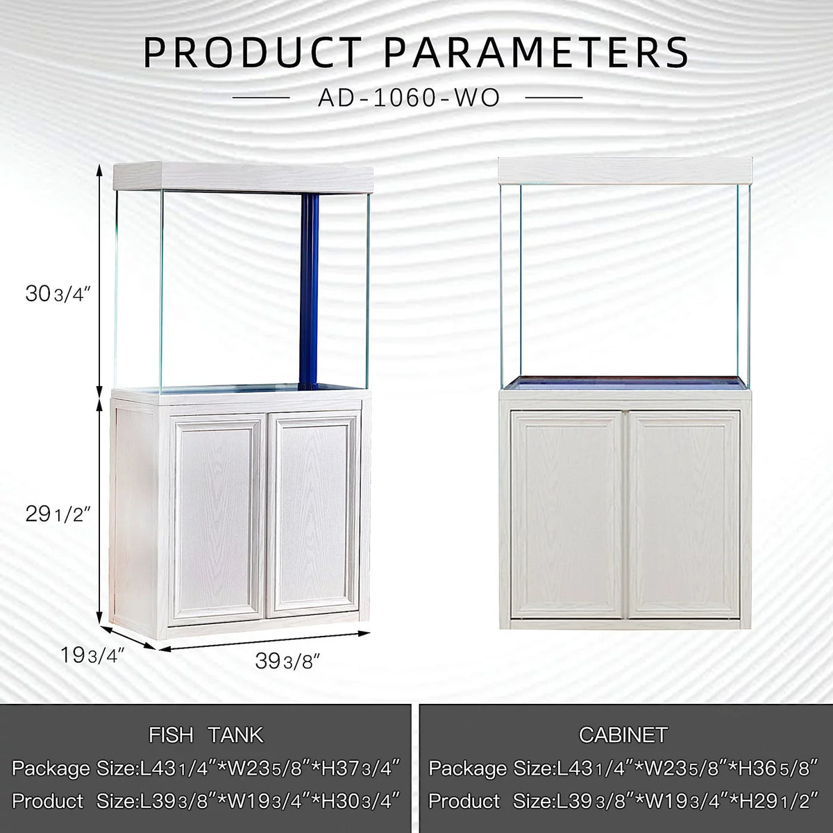 Aqua Dream 100 Gallon Tempered Glass All-in-one Aquarium White Oak