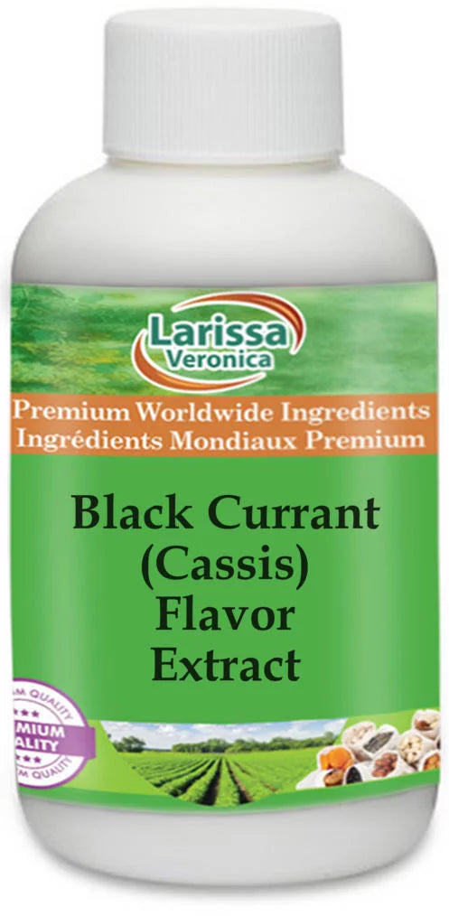 Larissa Veronica Black Currant (Cassis) Flavor Extract; (Black Currant (Cassis); 8 oz; 2-Pack; Zin: 527415)