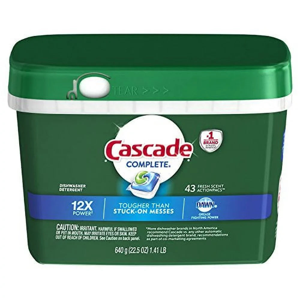 Cascade Complete Dishwasher Detergent; Fresh Scent