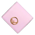 Fendi Calf Leather F logo Lavanda Pink Leather Coin Case 8M0459