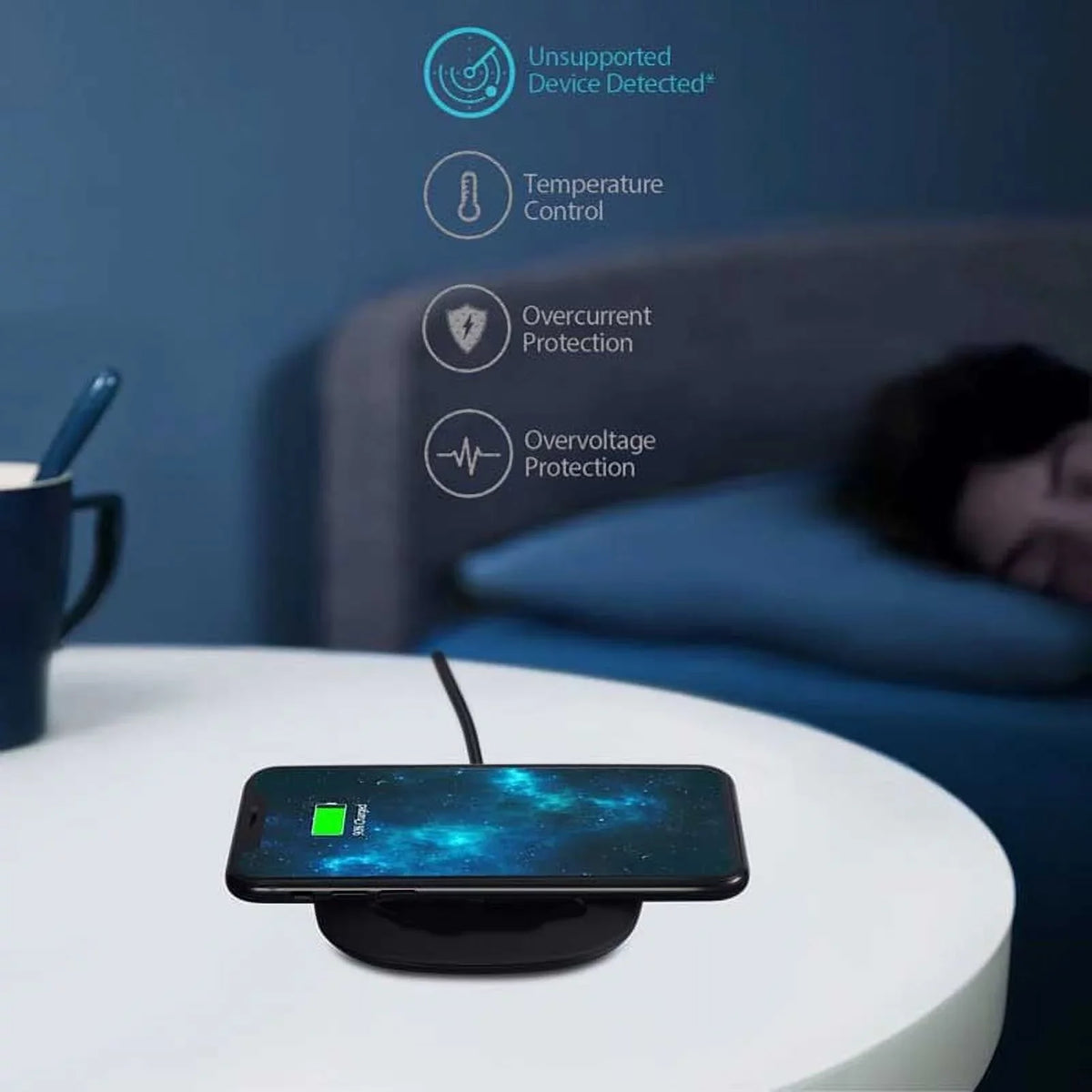 10W Wireless Charger Ultra Slim Fast Charging Pad Compatible With LG V40 ThinQ; Google Nexus 5 4; G4 G3 G2 - Motorola Google Nexus 6; Droid Turbo Mini MAXX - Nokia Lumia 930 920 1520 1020; 8