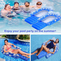2 Pack Air-filled Pool Chair Float for Adults with Headrest Comfortable Contour Design Perfect for Relaxation; Pool Parties; and Beach Lounging