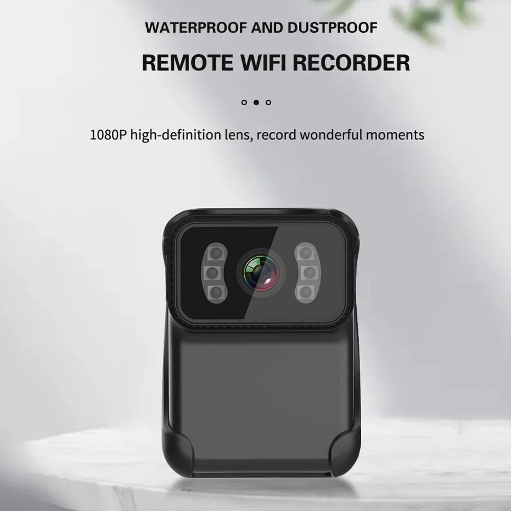 Andoer WiFi Action Camera; 1080P Video Camera; Wide Angle Lens; Loop Video Recording; Night Vision; Waterproof; Built-in Battery; Microphone; Backside Clip
