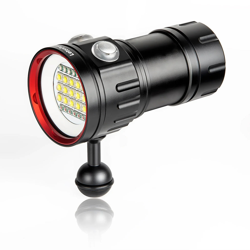 B15 Dive Light Underwater Flashlight 8000Lumens Underwater Video Lights 80m Scuba Dive Light Diving Flashlight for Under Water Sports;Underwater Video Shooting and Photography