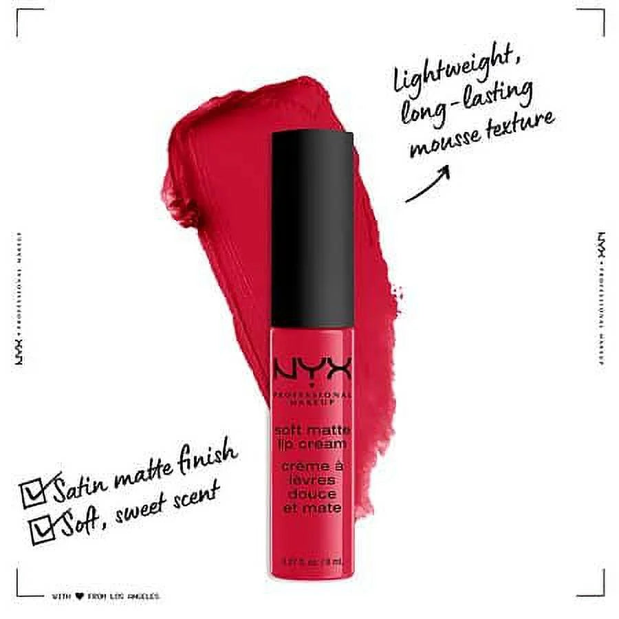 NYX Professional Makeup Soft Matte Lip Cream Lightweight Liquid Lipstick; Amsterdam 0.27fl oz Pack of 2