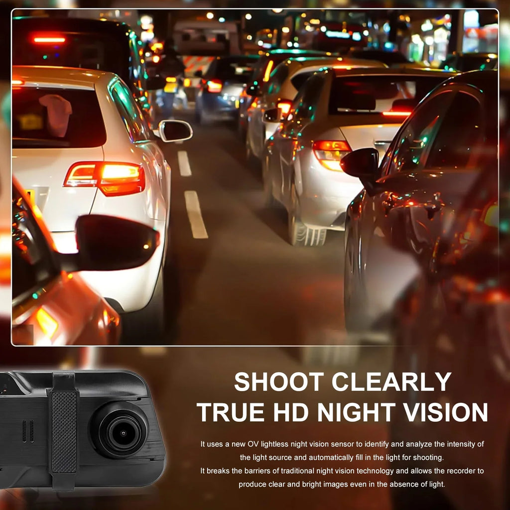 10" Mirror Dash Cam;Kepeak 1080P FHD Full Touch Screen Front and Rear View Backup Camera;G-Sensor; Parking Monitor; 170° Wide Angle;with 5.5 Meters Cable