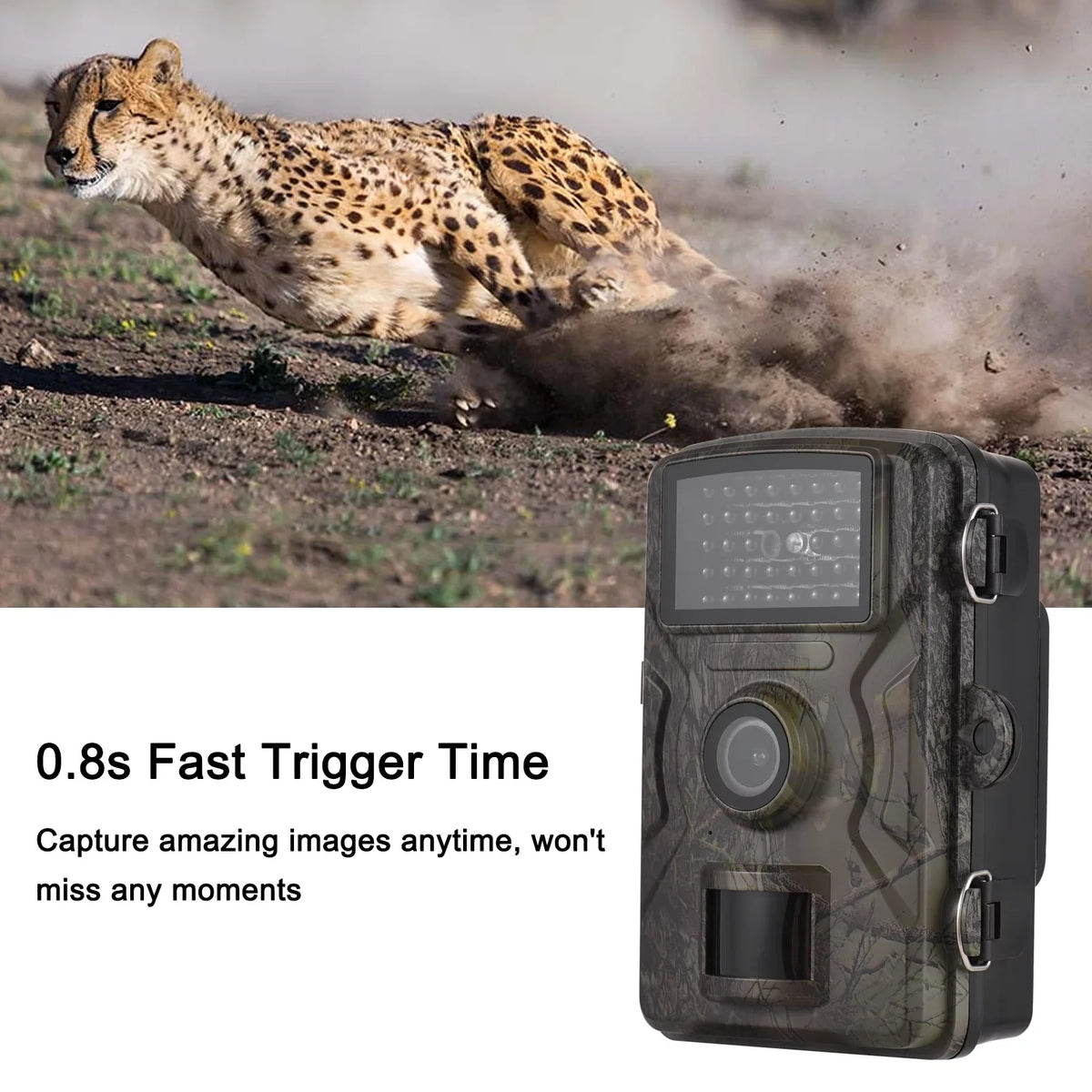 1080P Trail 16MP Wildlife Tracking with 2.0 cm TFT Color Screen 0.8s Trigger Time Supports Infrared Night Vision Motion Activated IP66 Waterproof