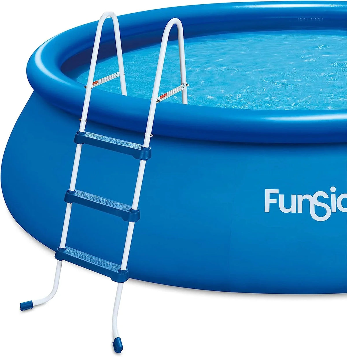 42 cm Surestep 3 Stair Lightweight Heavy Duty Steel Outdoor Pool Ladder For Above Ground Swimming Pools; Multicolor