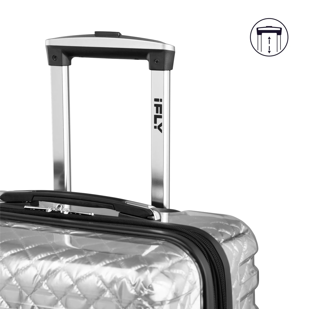 (2 pack) iFLY Hardside Spectre Versus Clear Carry-On Lugagge; 20"; Silver