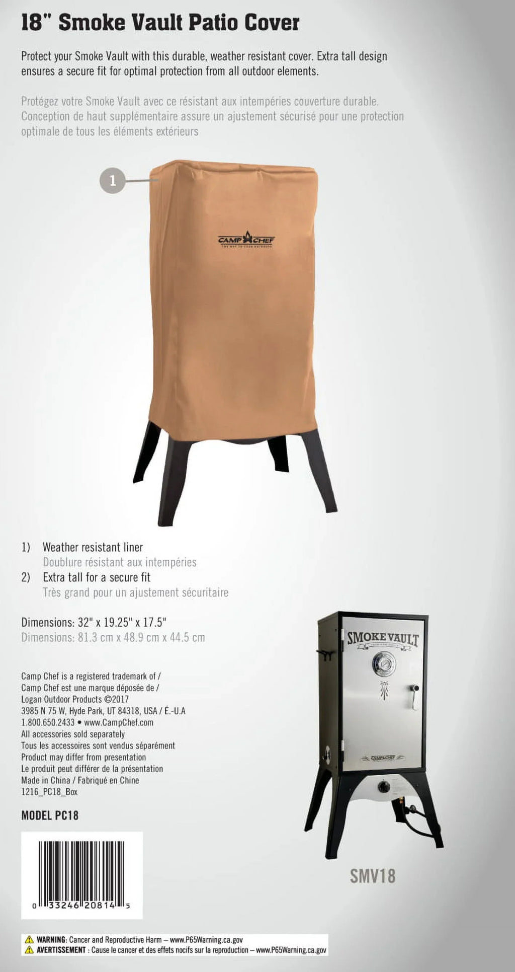 Camp Chef PC18 Patio Protective Cover