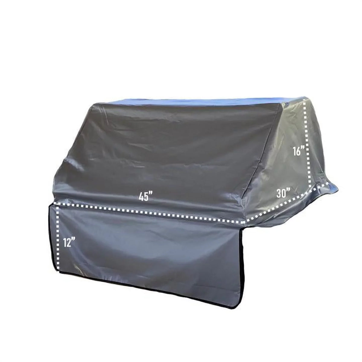 Covered Living Built-In BBQ Outdoor Gas Grill Cover 45"L x 30"D x 16"H Vinyl Grey