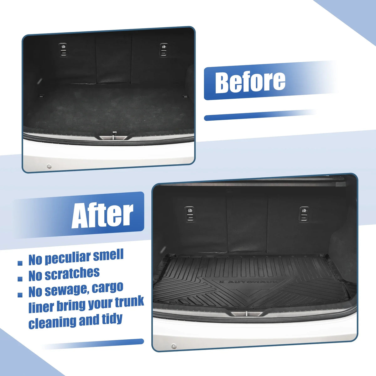 Unique Bargains Cargo Trunk Tray Cargo Liner Rear Cargo Trunk Floor Mat Non Slip Waterproof Protector for Mazda CX-5 2017-2021