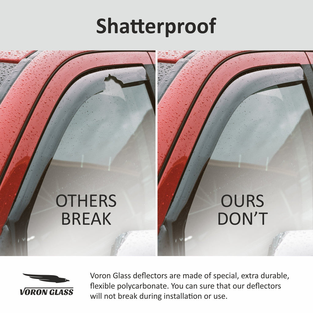 Voron Glass in-Channel Extra Durable Rain Guards for Hyundai Palisade 2021-2024; Window Deflectors; Vent Window Visors; 4 Pieces - 220240