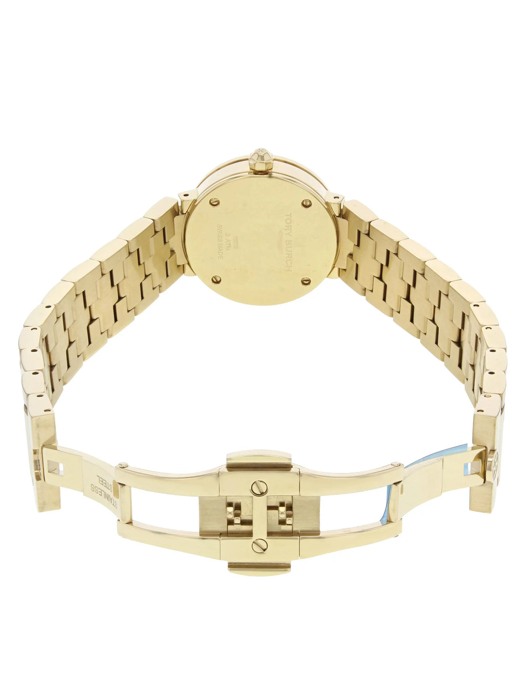 Pre-Owned Tory Burch Reva 21mm Gold Tone Stainless Steel Quartz Ladies Watch TRB4030 (Good)