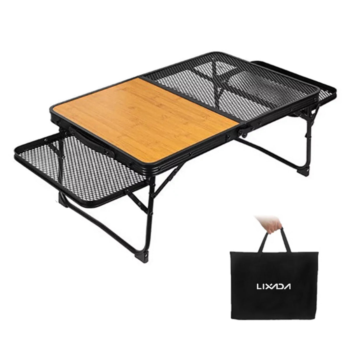 Dcenta Folding Table; Portable and Lightweight Camping Picnic Cooking Station; Food Prep Table for Cooking