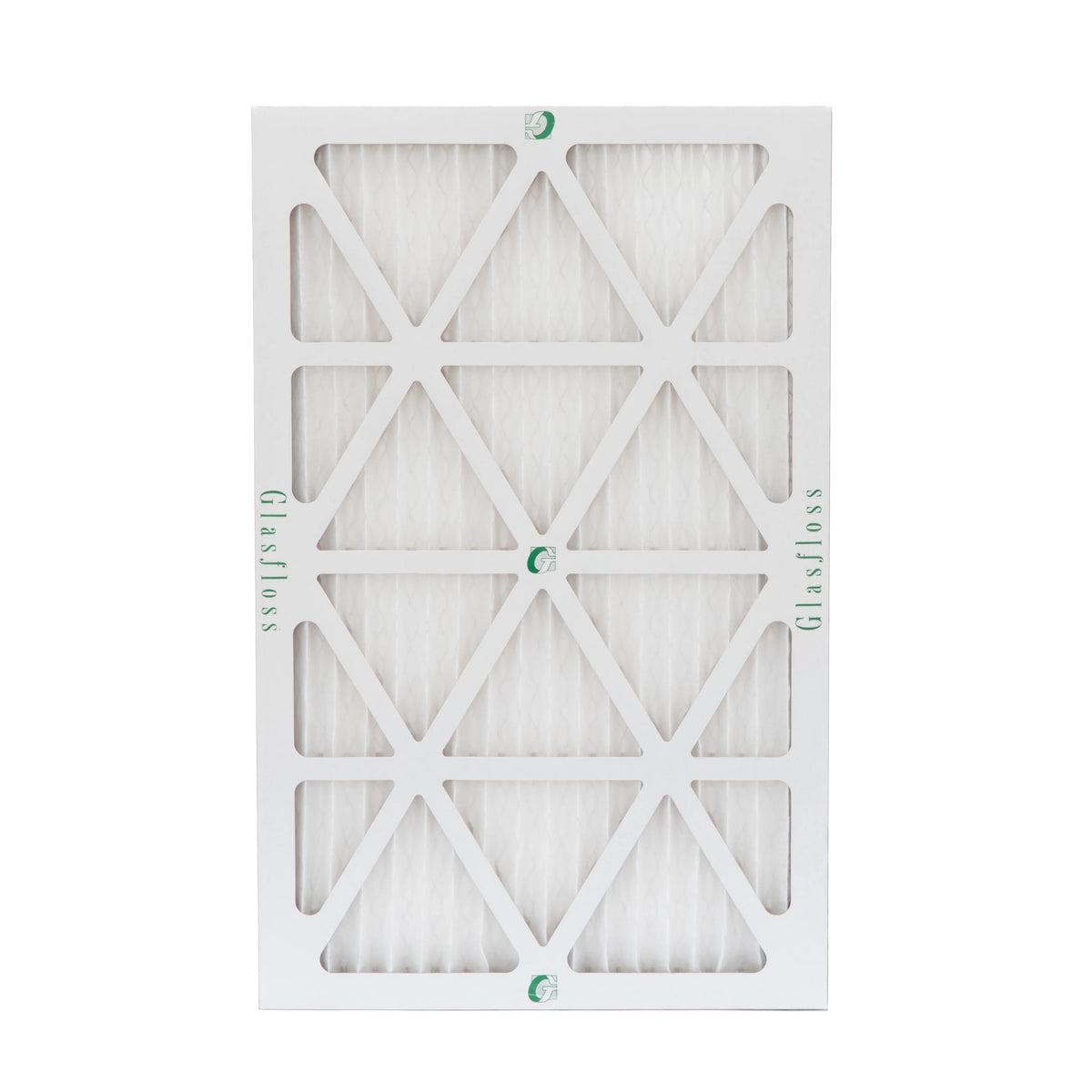 12 Pack of 10x20x1 MERV 10 Pleated Air Filters by Glasfloss. Actual Size: 9-1/2 x 19-1/2 x 7/8