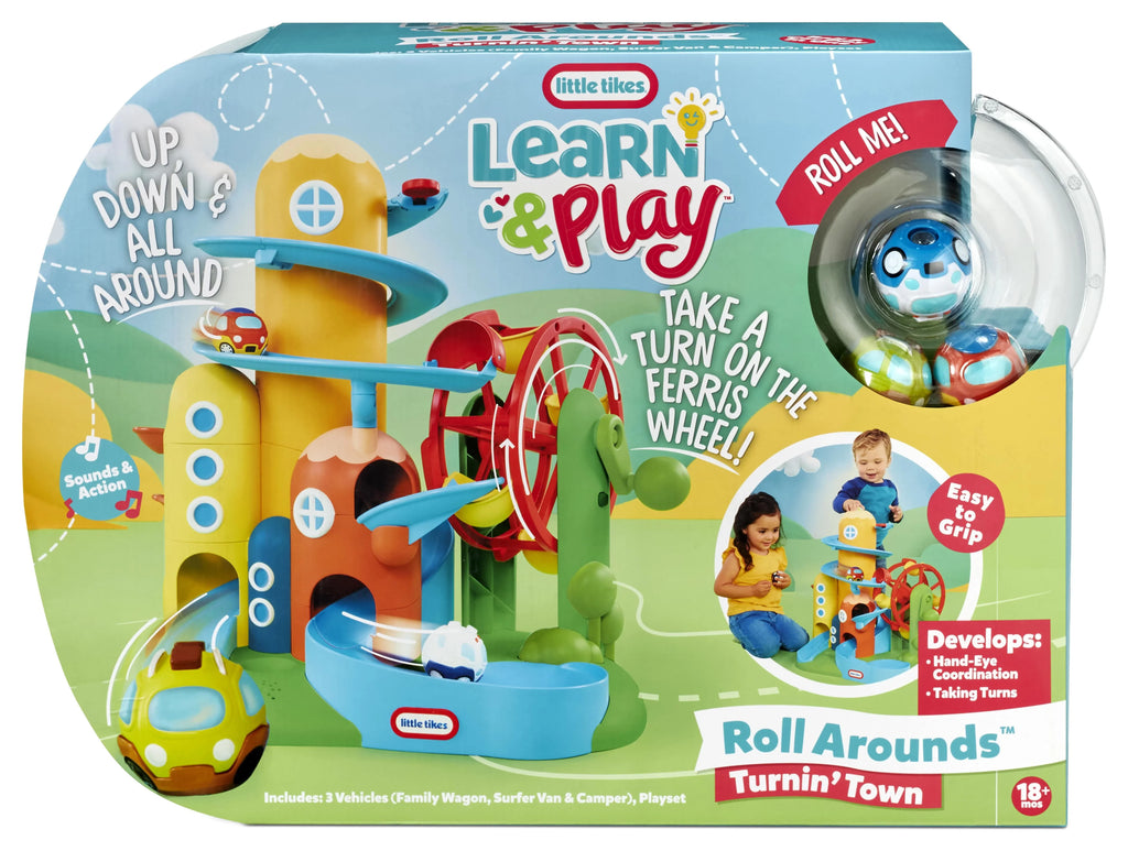 Little Tikes Learn & Play Roll Arounds Turnin' Town; Toy Cars and Playset for Toddlers Ages 18 Months and Up