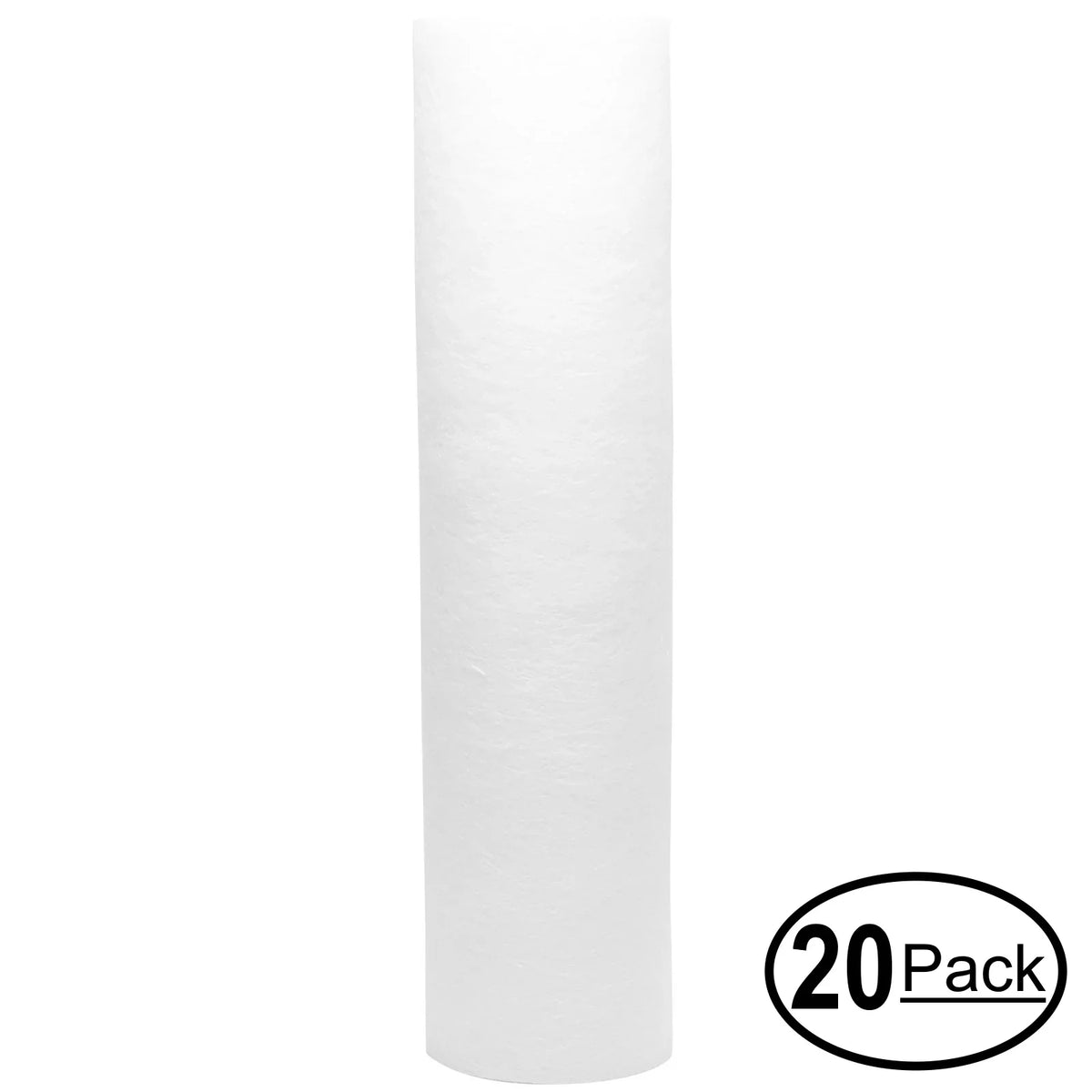 20-Pack Replacement for PurePro RO105-UV Polypropylene Sediment Filter - Universal 10-inch 5-Micron Cartridge for PurePro Typical RO System - Denali Pure Brand