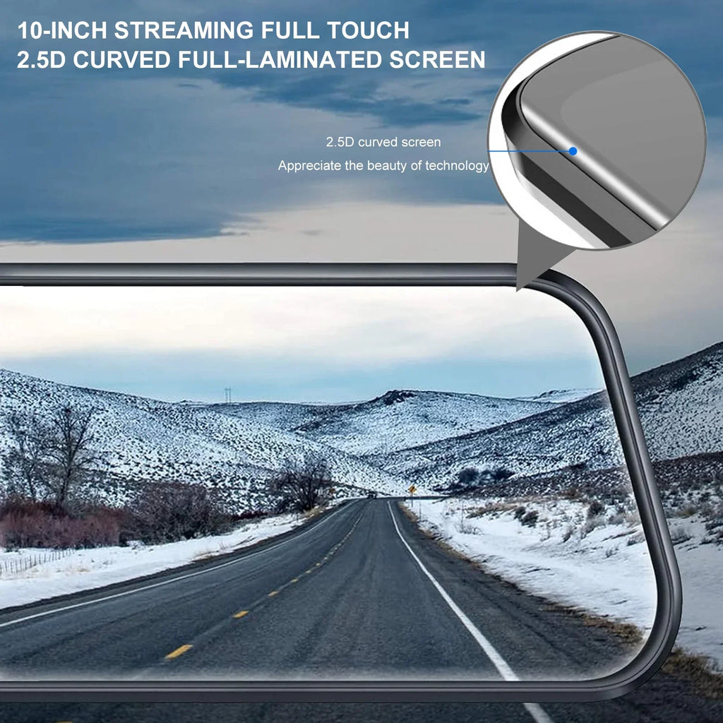 10" Mirror Dash Cam;Kepeak 1080P FHD Full Touch Screen Front and Rear View Backup Camera;G-Sensor; Parking Monitor; 170° Wide Angle;with 5.5 Meters Cable