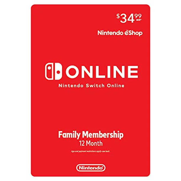 New Nintendo Switch 4 items Bundle Nintendo Switch Console with Neon Red and Blue Joy-Cons; 128GB MicroSD; Case; and 12-month family membership