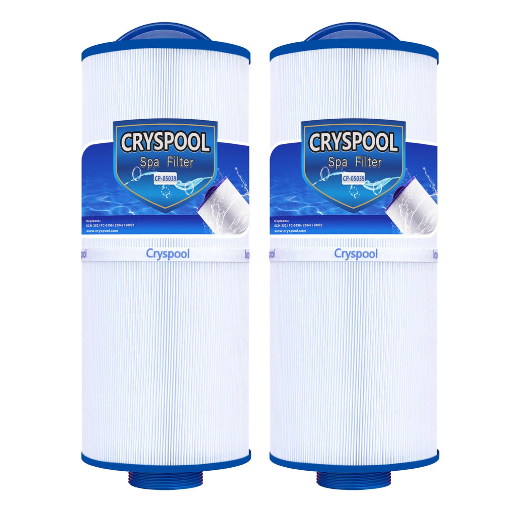 CRYSPOOL MPT-thread Spa Filter Compatible with 5ch-352; Marquis 35; Marquis Spa 20042; 20092; FC-0196; 35 sq.ft; 2 Pack