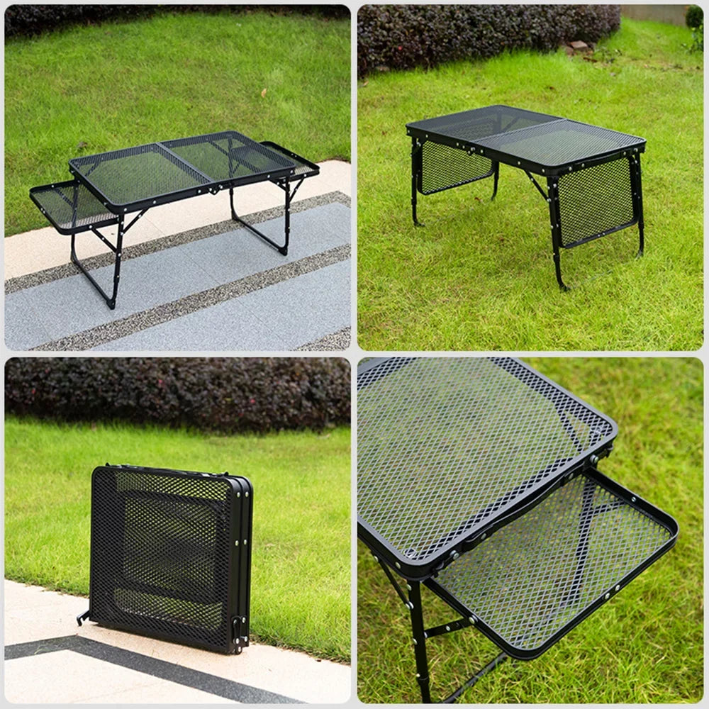 Dcenta Folding Table; Portable and Lightweight Camping Picnic Cooking Station; Food Prep Table for Cooking