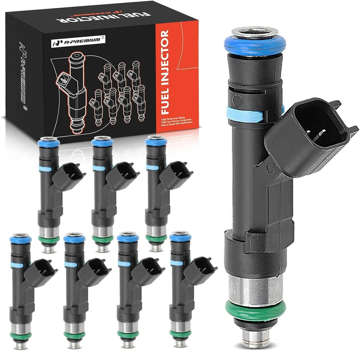 A-Premium Fuel Injectors Compatible with Ford Crown Victoria 2006-2011; Crown Victoria 2006-2011 & Lincoln Town Car 2006-2011 & Mercury Grand Marquis 2006-2011; V8 4.6L; Set of 8; Replace# 0280158089