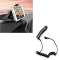 Non-Slip Dash Car Mount w Coiled Micro-USB Charger for Samsung Galaxy Grand Prime Express Prime; J7 Perx; S7 Edge S6 Edge+ Edge Active S5 Active; Note 5 4 3 Mega 2; J5 J3 Emerge; Halo Amp 2