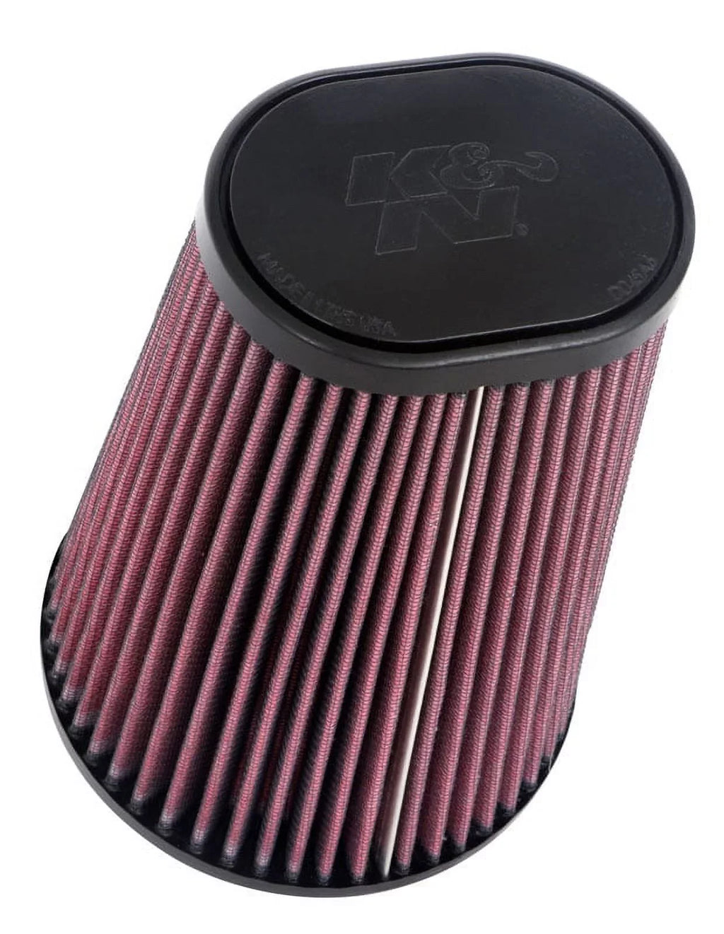 K&N Universal Clamp-On Air Filter: High Performance; Premium; Washable; Replacement Filter: Flange Diameter: 4.5 In; Filter Height: 8 In; Flange Length: 0.625 In; Shape: Tapered Oval; RU-1021