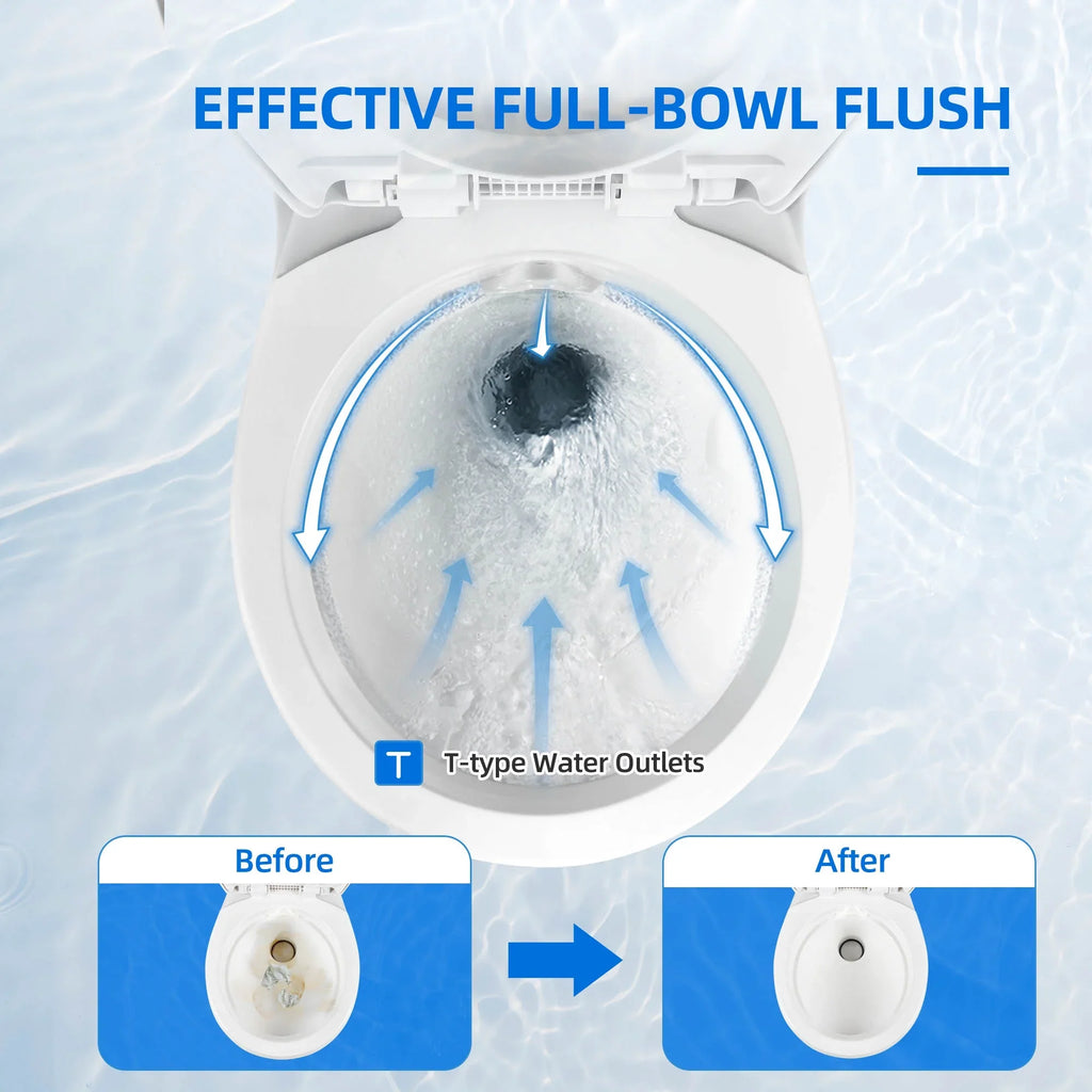 Dextrus Portable RV Toilet with Pedal Flush; Gravity Flush Toilet High Profile for Caravan Travel; Camping; Boating; White