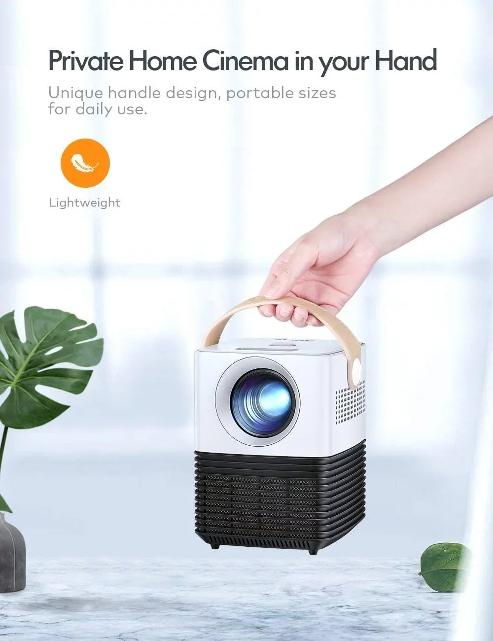 APEMAN LC450 Mini Portable Projector ;LCD Home Theater Support 1080P;120 inch Screen; 50000Hrs