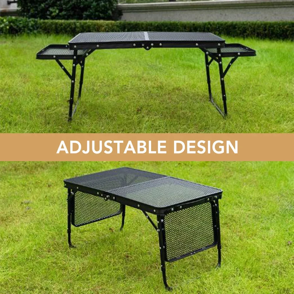 Dcenta Folding Table; Portable and Lightweight Camping Picnic Cooking Station; Food Prep Table for Cooking