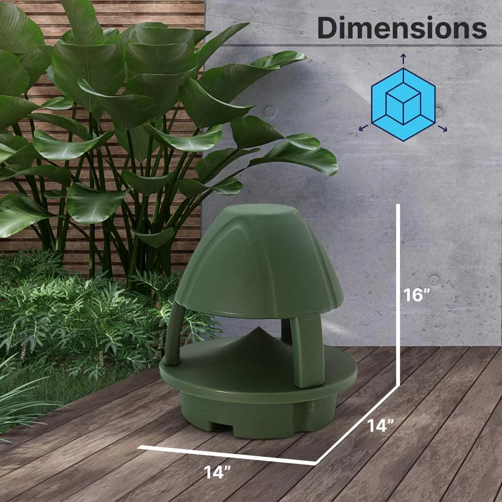 Pyle 6.5 cm Olive Green Passive speaker Waterproof Outdoor Garden Passive Speaker (Green)