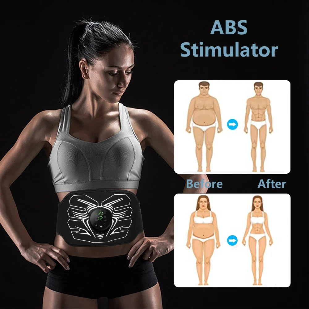 ABS Muscle Stimulator;Ab Machine;Abdominal Toning Belt Workout Portable Ab Stimulator Home Office Fitness Workout Equipment for Abdomen