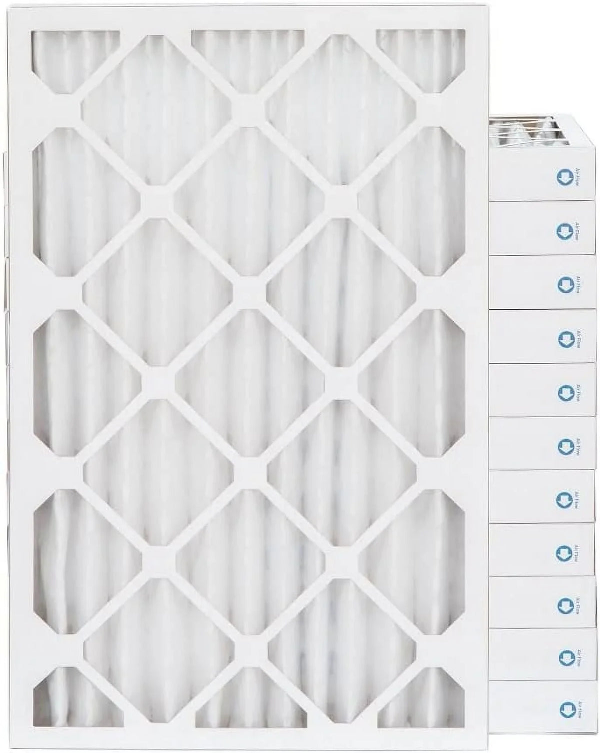 16X25x2 MERV 8 Pleated HVAC AC Furnace 2'' Air Filters By Pamlico. Case Of 12. Exact Size: 15-1/2X24-1/2X1-3/4; White; 21208-021625