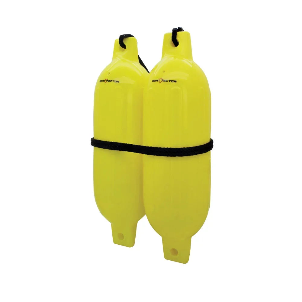Extreme Max 3006.7599 BoatTector Blow-up Fender Value 2-Pack - 6.5" x 22"; Neon Yellow