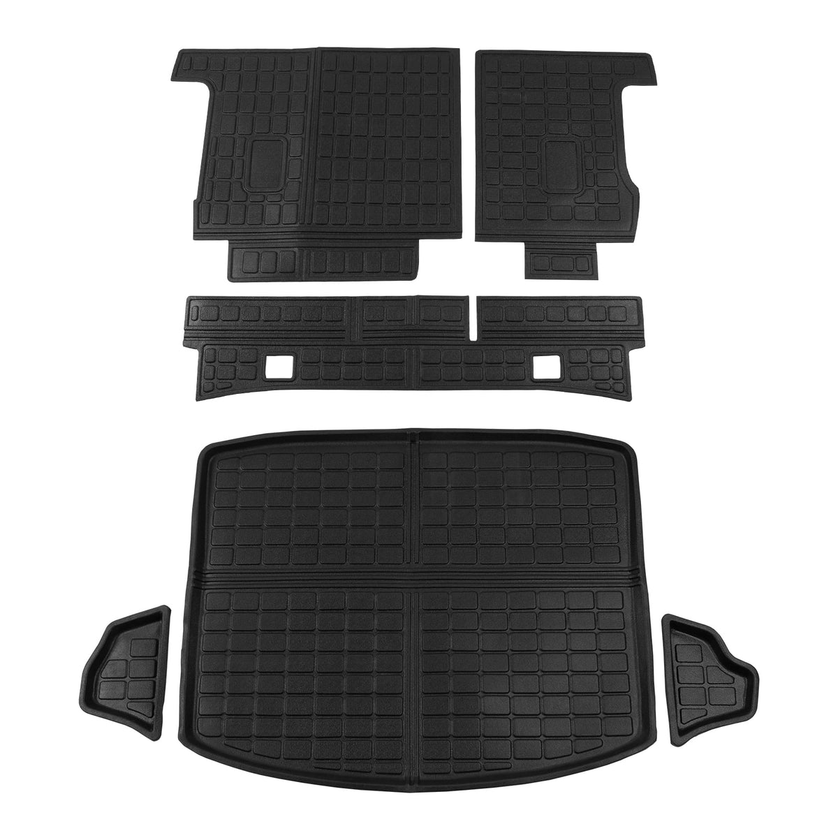Fit 2017-2022 Honda CRV Fuel Trunk Mat Cargo Liner Rear Trunk Liner TPE All Weather Seat Back Cover Protector 2021 CR-V Accessories (Trunk Mats + Backrest Mats)