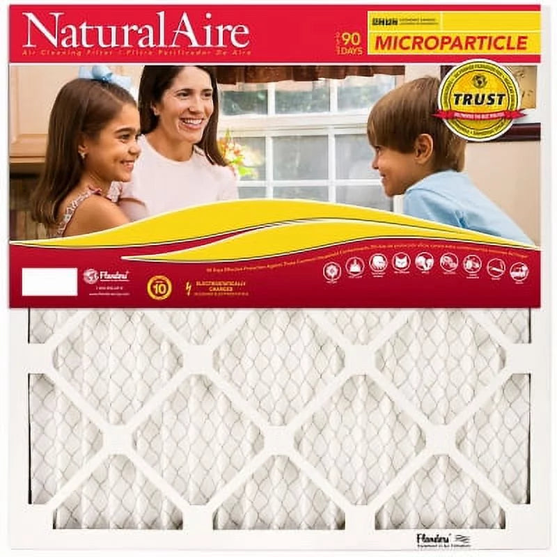 20" x 25" x 1" Naturalaire Micro Particle Pleated Furnace Filter Ele; Each