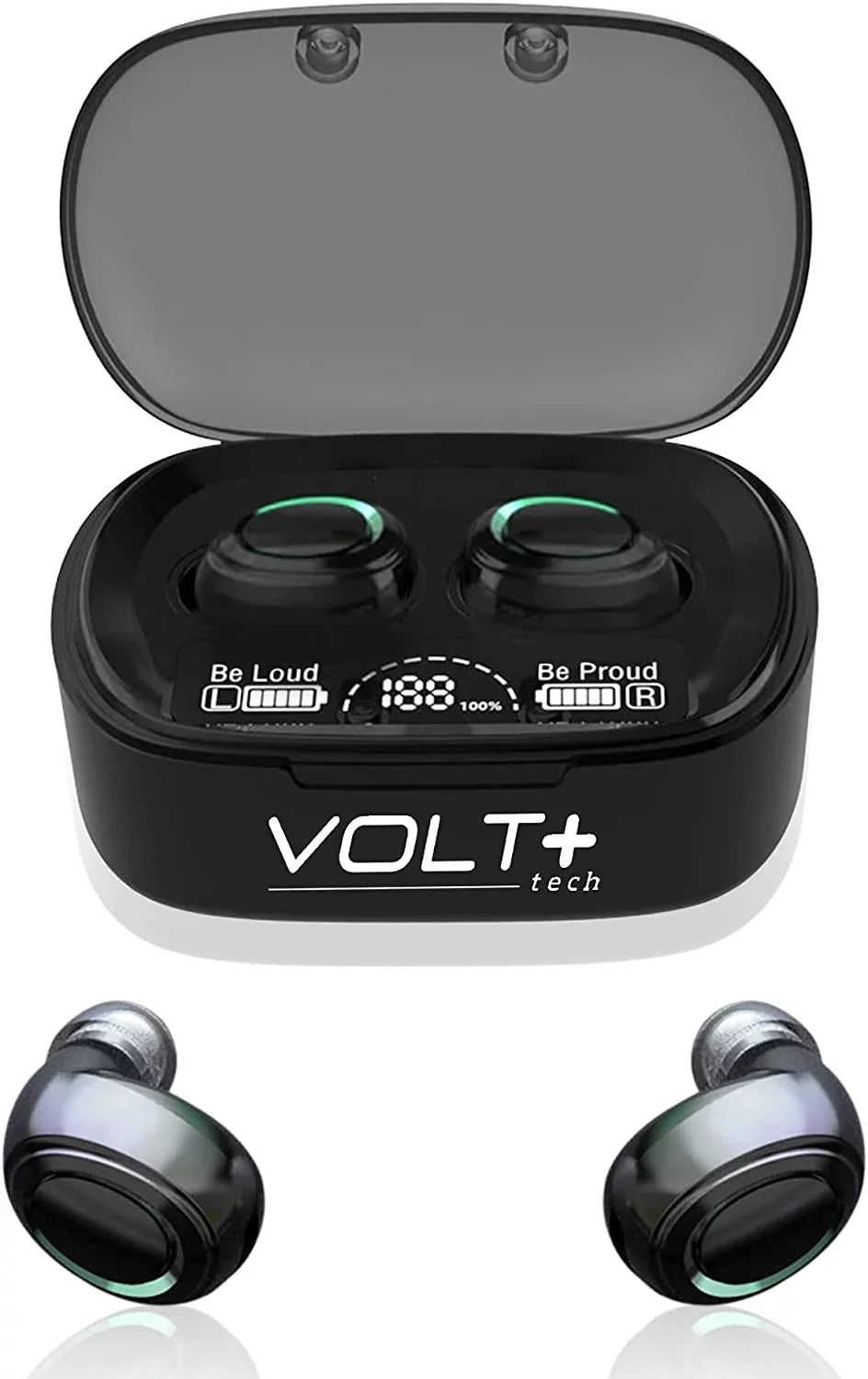 Wireless V5.1 PRO Earbuds Compatible with Samsung Galaxy S21+ 5G/Plus/Ultra IPX3 BlueTooth Touch Waterproof / Sweatproof / Noise Reduction with Mic (Black)