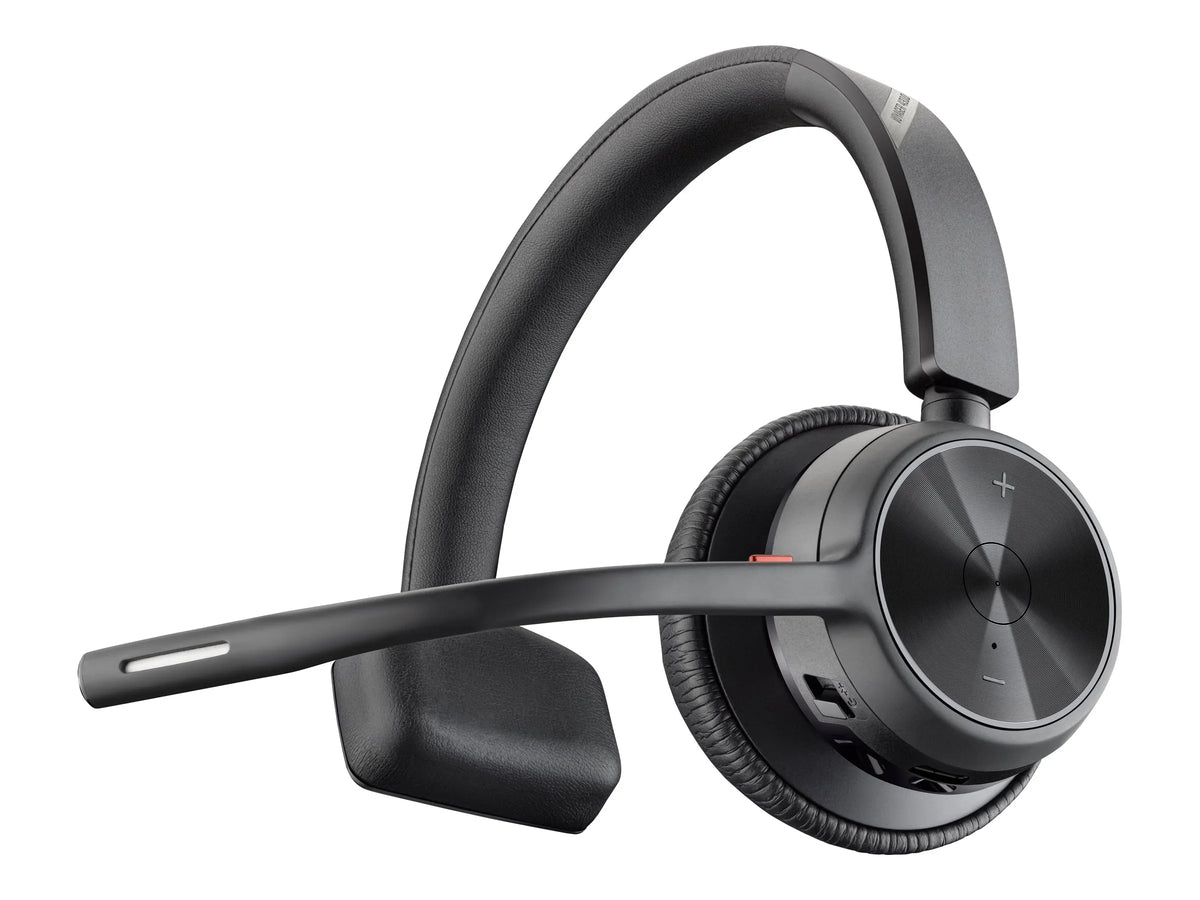 Poly Voyager 4310 USB-AHeadset + BT700 dongle TAA - Google Assistant; Siri - Mono - USB Type A - Wired/Wireless - Bluetooth - 164 ft - 20 Hz - 20 kHz - On-ear; Over-the-head - Monaural - Supra-aura...