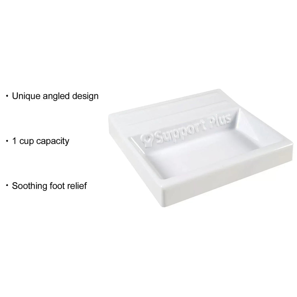 Support Plus Foot Soak Tray - Shallow Home Pedicure Foot Spa Nail Soaking Bowl; Foot Care Wash Basin