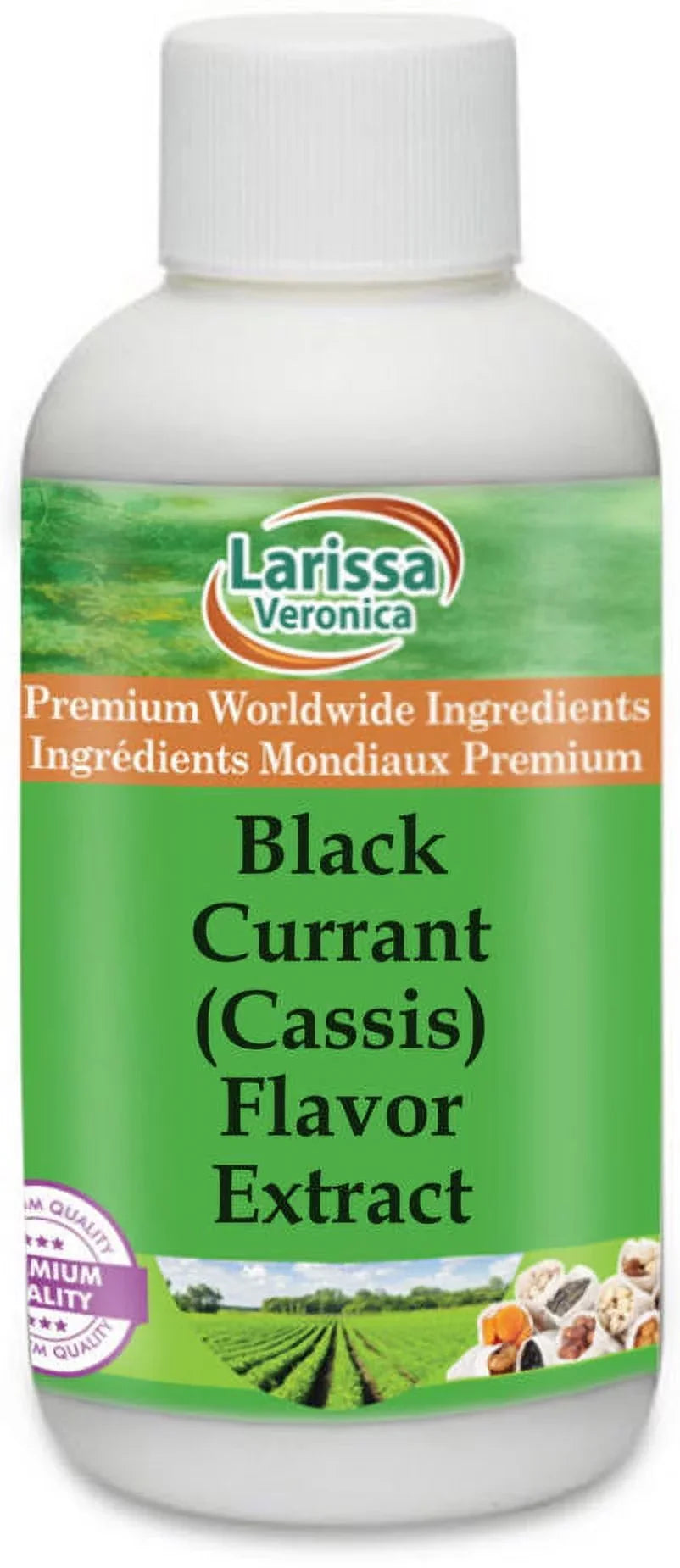 Larissa Veronica Black Currant (Cassis) Flavor Extract; (Black Currant (Cassis); 4 oz; 2-Pack; Zin: 527414)