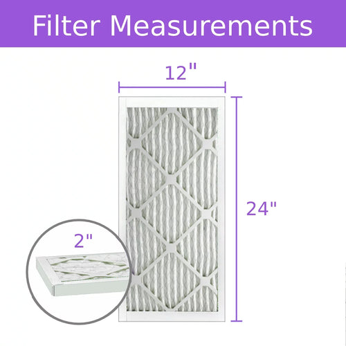 12x24x2; Purolator DMK80 Extended Surface Pleated Air Filter; Mechanical MERV 8; (6 Pack)
