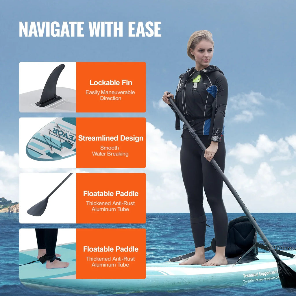 10.6 ft Kayak Board Air-filled Stand Up Paddle Board with Seat Accessory