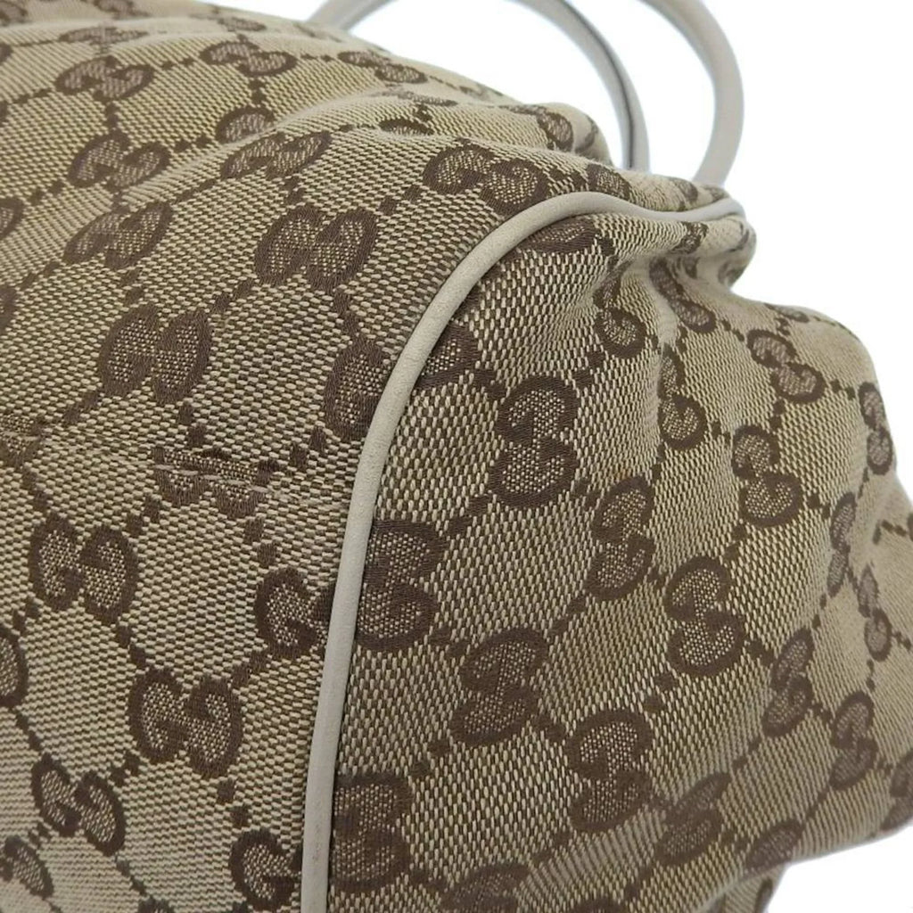 Pre-Owned Gucci GUCCI handbag tote bag GG canvas leather beige 223974 506631 (Good)