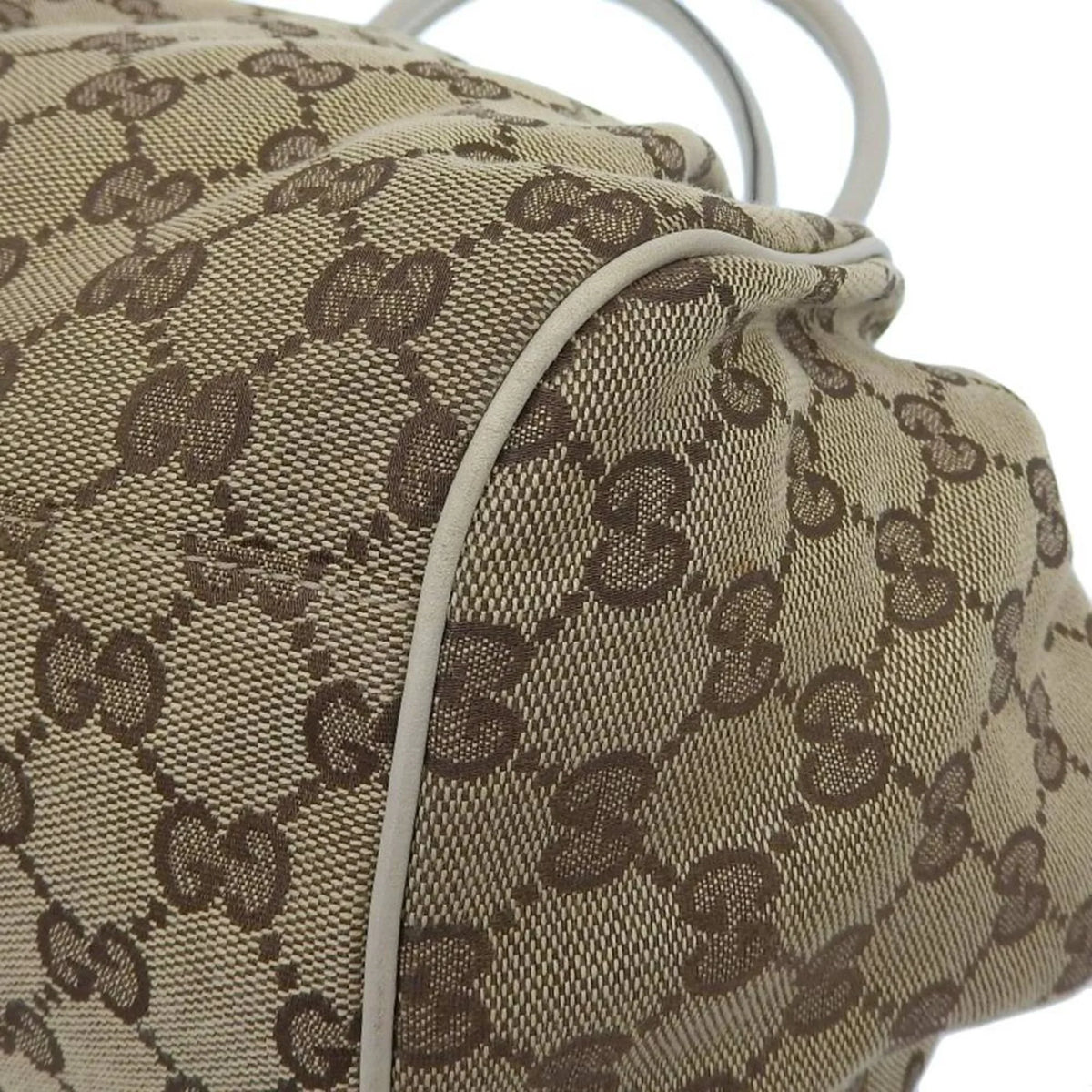 Pre-Owned Gucci GUCCI handbag tote bag GG canvas leather beige 223974 506631 (Good)
