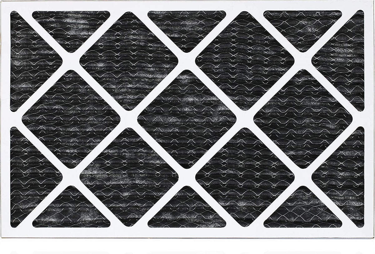 Filterbuy 12x24x1 MERV 8 Odor Eliminator Pleated HVAC AC Furnace Air Filters with Activated Carbon (6-Pack)