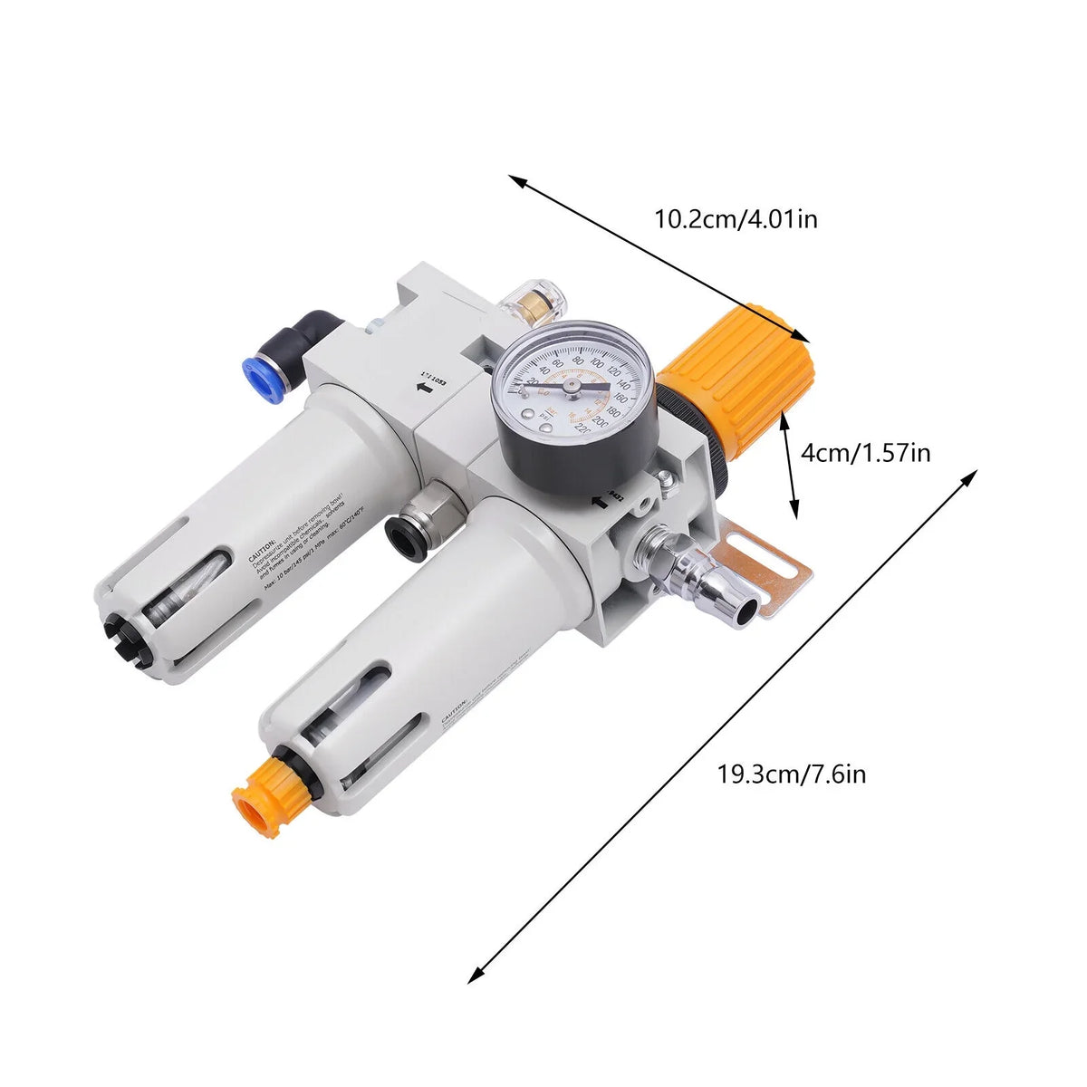 145Psi Tire Changer Part Air Pressor Oil Water Separator Regulator Trap Filter